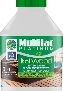 Italwood Exterior Water Based Wood Stain 3in1 Wax